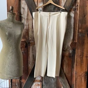 Silk off white/cream lined pants